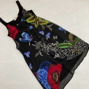 Desigual Black/Red/White Sleeveless Dress